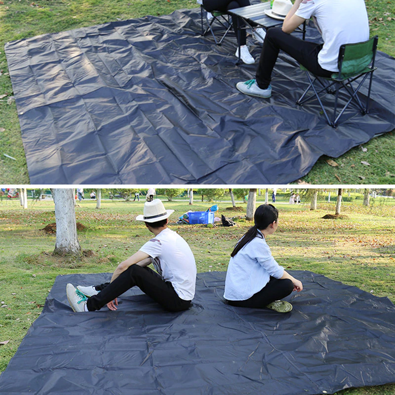 Cheap Goat Tents Family Beach Sunshade Tent Outdoor Durable Shade Awning Multifunction Tent Cloth Camping UV Large Portable Canopy Mat 3*3m Tents 